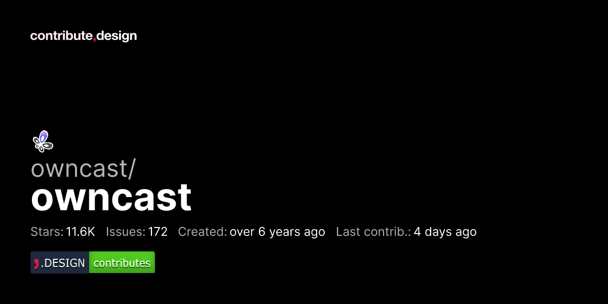 owncast/owncast – Open Source project – is open to design contributions.