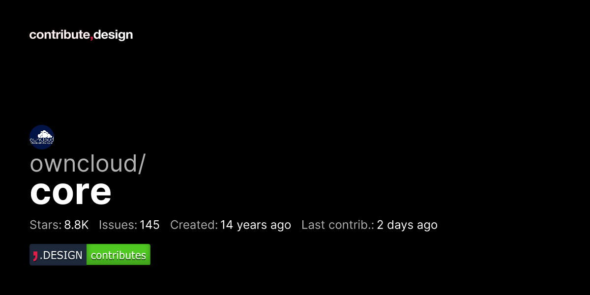 owncloud/core – Open Source project – is open to design contributions.